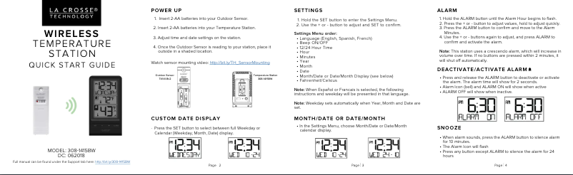 First page image of the manual for 308-1415BW