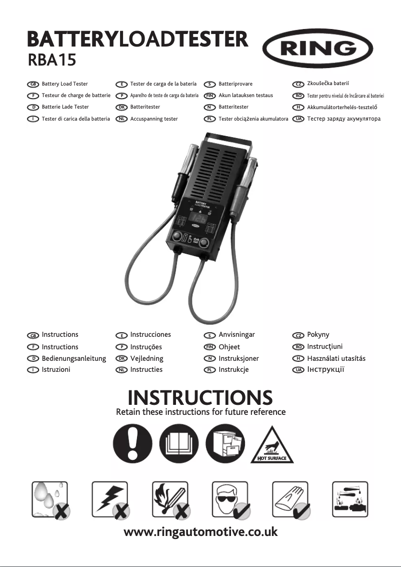 Page 1 of the manual User Manual Ring RBA15