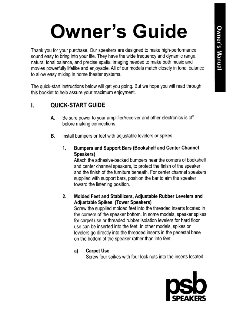 First page image of the manual for Imagine T