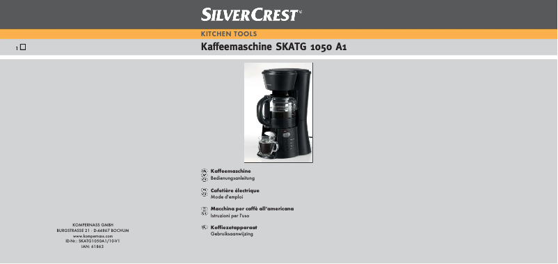 Page 1 of the manual User Manual SilverCrest SKATG 1050 A1