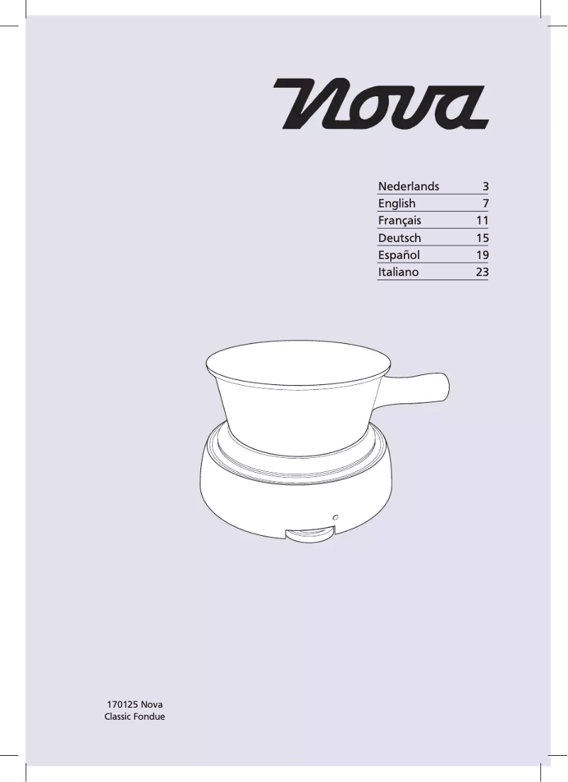 Image de la première page du manuel de l'appareil Classic Fondue