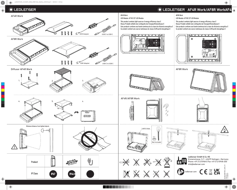 Page 1 of the manual User Manual Ledlenser AF8R
