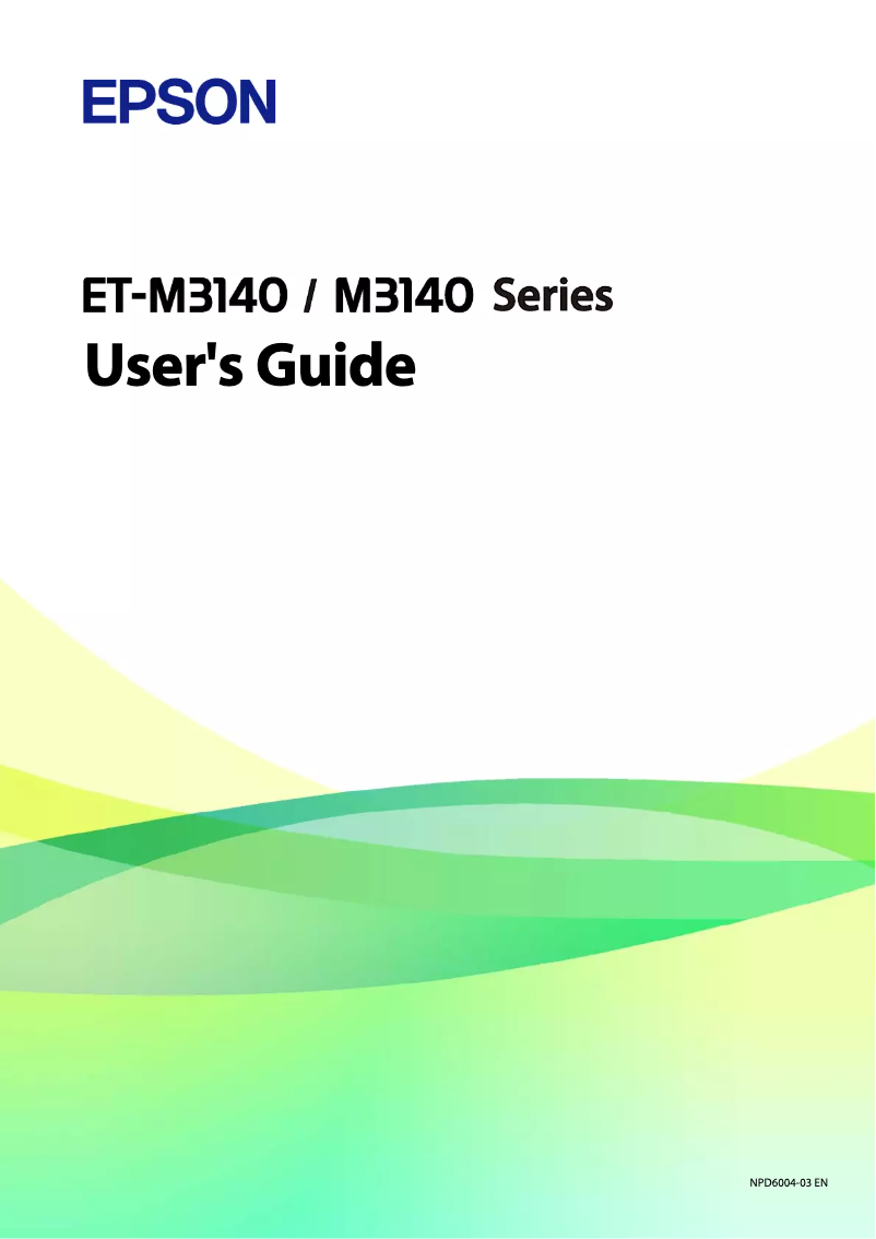 Page 1 of the manual User Manual Epson EcoTank M3148