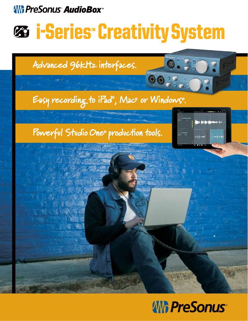 Page 1 of the manual Brochure PreSonus Audiobox iTwo