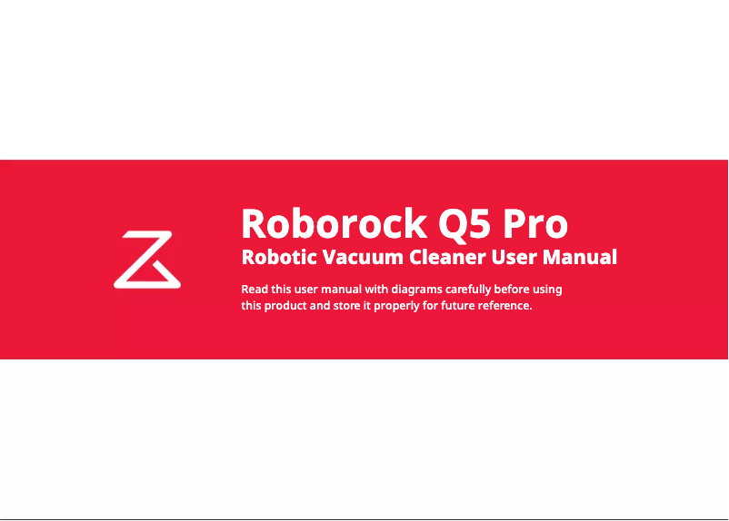 Page 1 of the manual User Manual Roborock Q5 Pro+