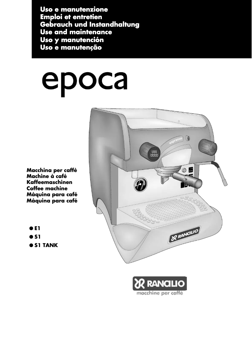 First page image of the manual for Epoca E1