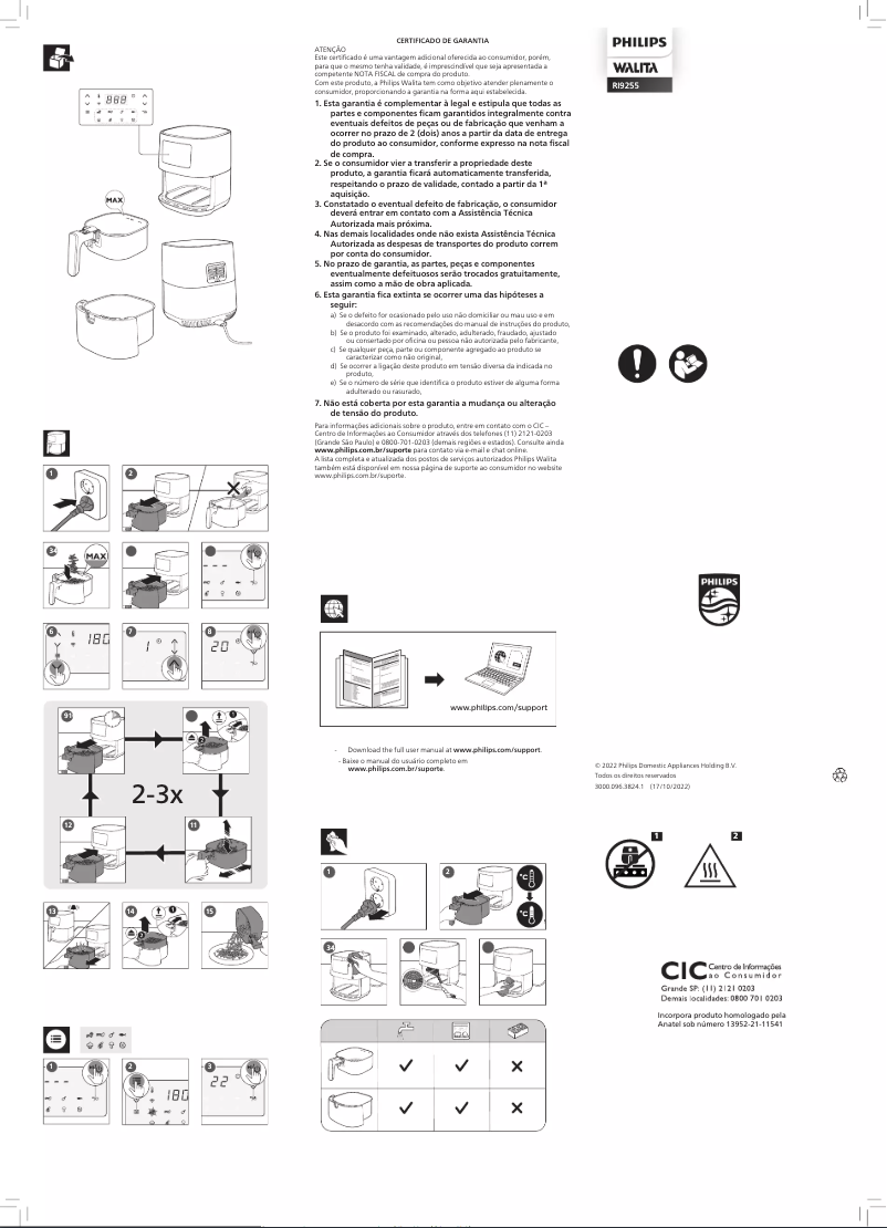 First page image of the manual for Walita RI9255