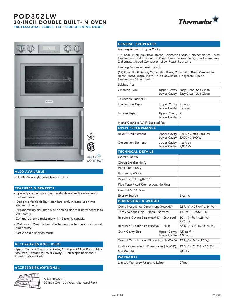 First page image of the manual for POD302LW