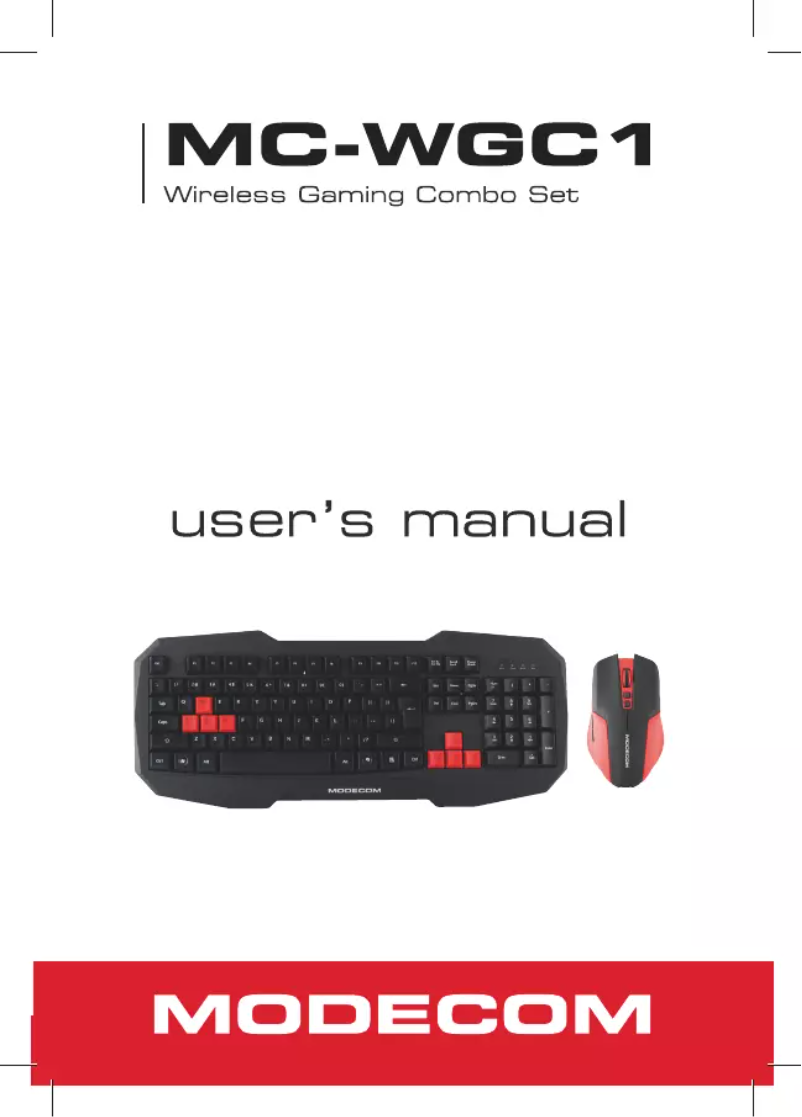 Page 1 of the manual User Manual ModeCom MC-WGC1 Volcano