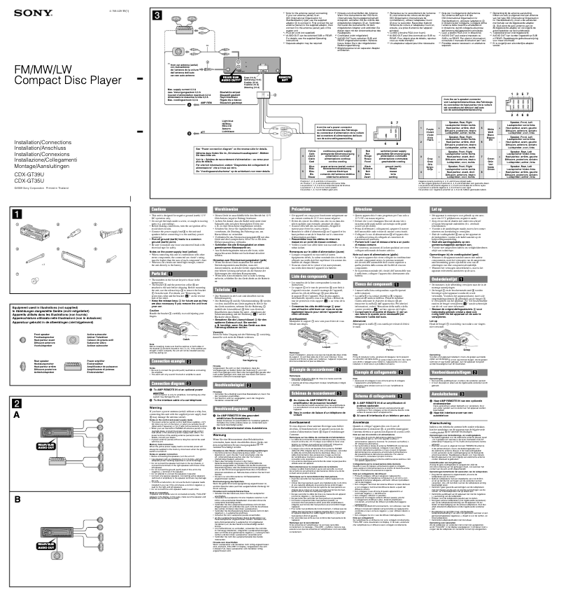 First page image of the manual for CDX-GT39U