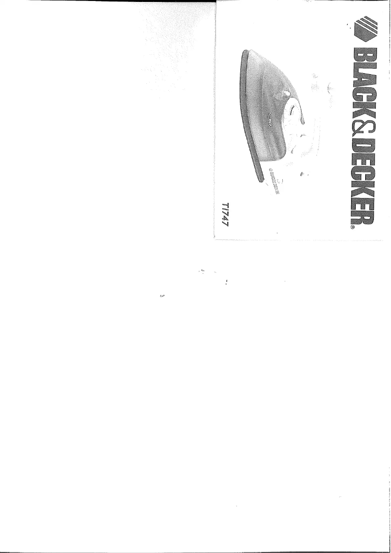 Page 1 de la notice Manuel utilisateur Black & Decker T1747