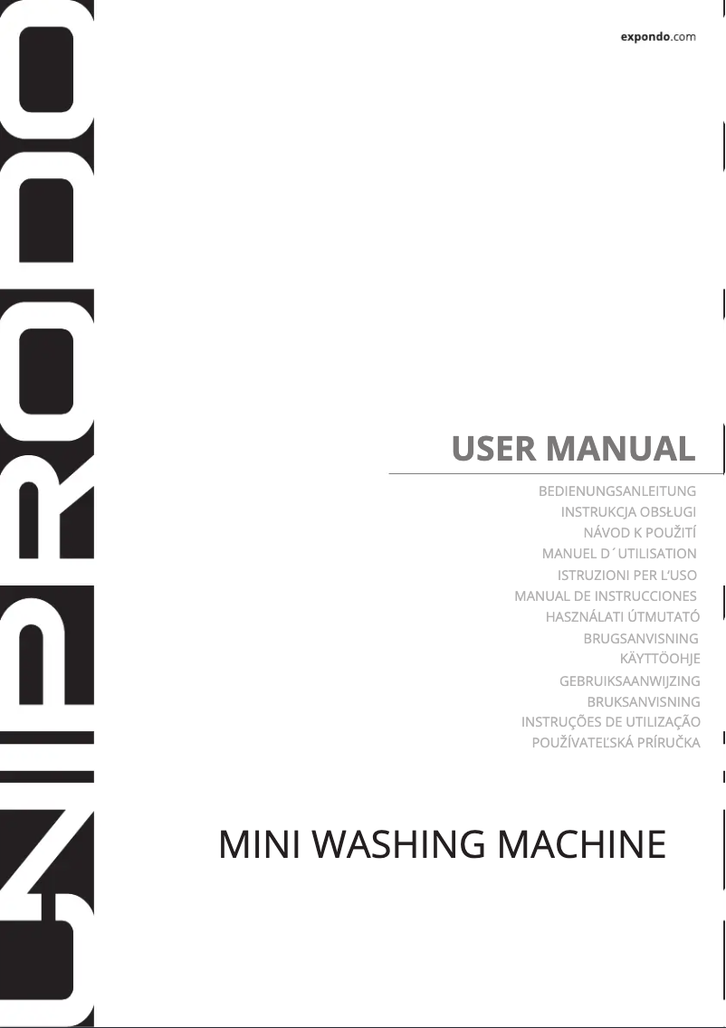 Page 1 of the manual User Manual Uniprodo UNI_MW_04
