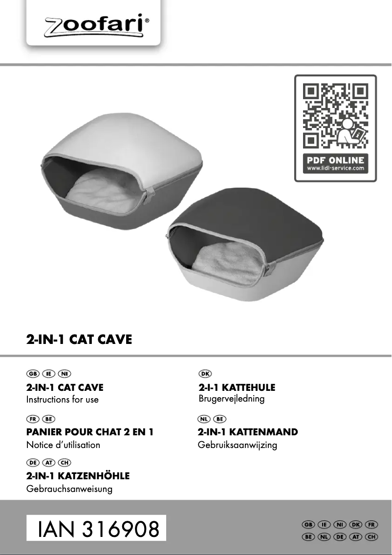 First page image of the manual for IAN 316908