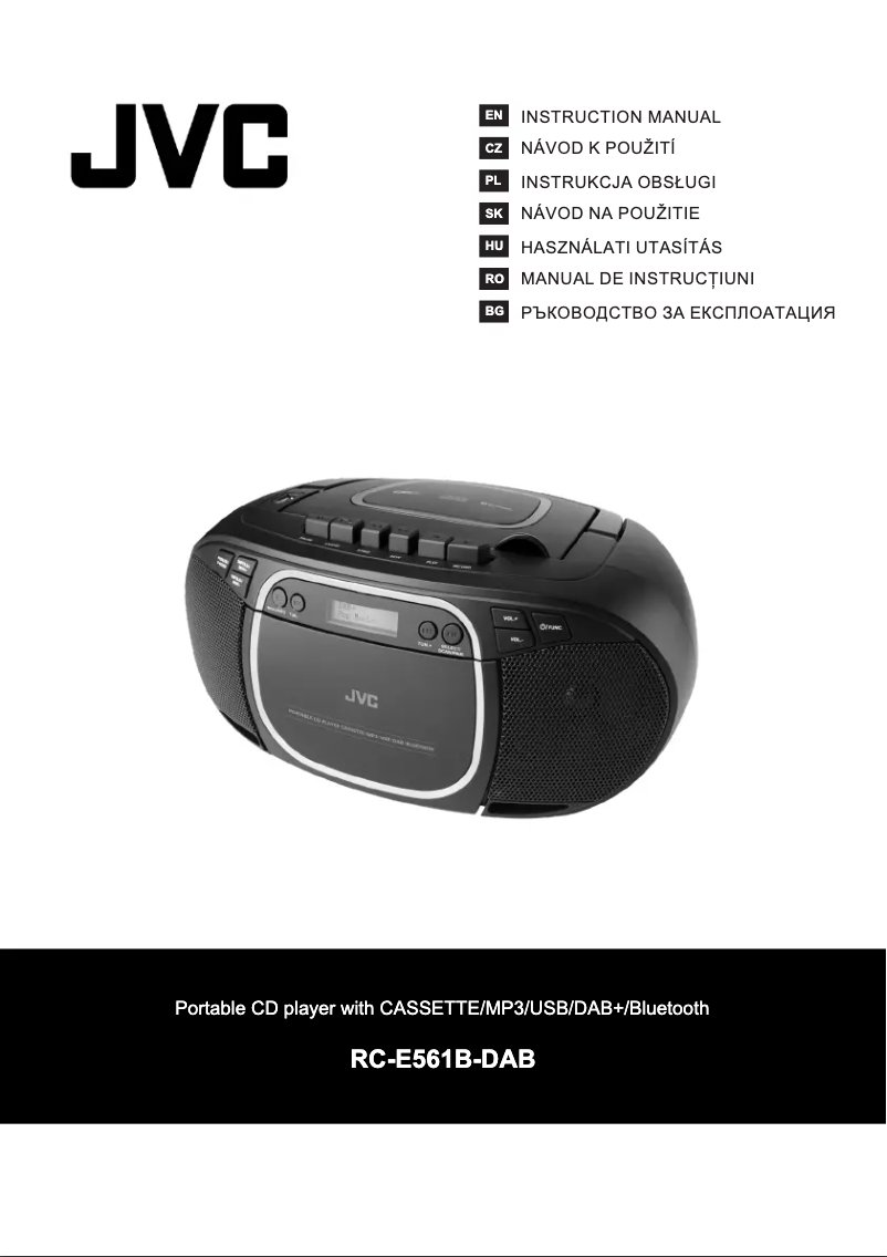 Page 1 of the manual User Manual JVC RC-E561B-DAB