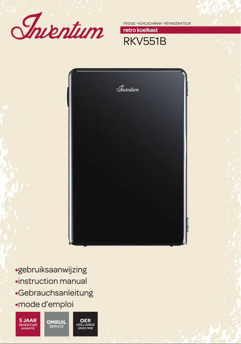 Page 1 of the manual User Manual Inventum RKV551B