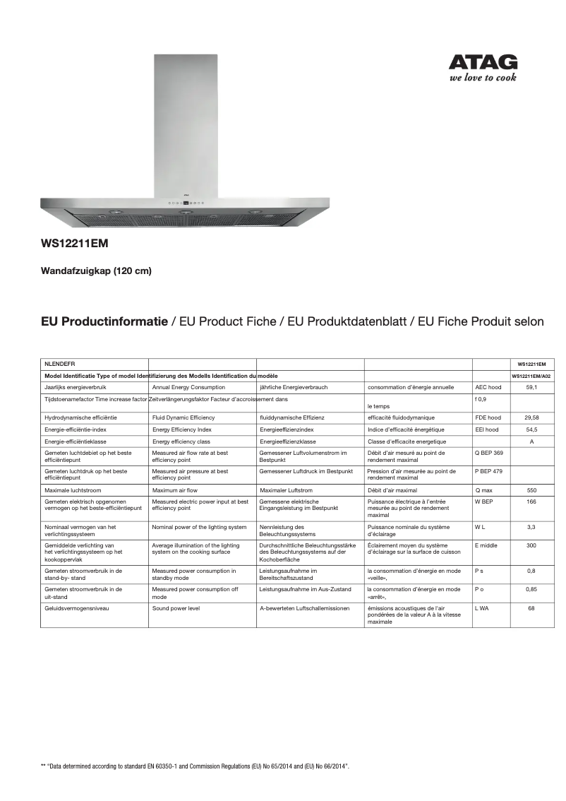 First page image of the manual for WS12211EM
