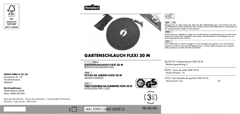 First page image of the manual for FLEXI 30 M
