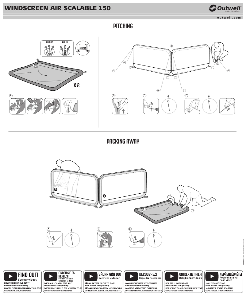 Page 1 of the manual User Manual Outwell Windscreen Air Scalable 150