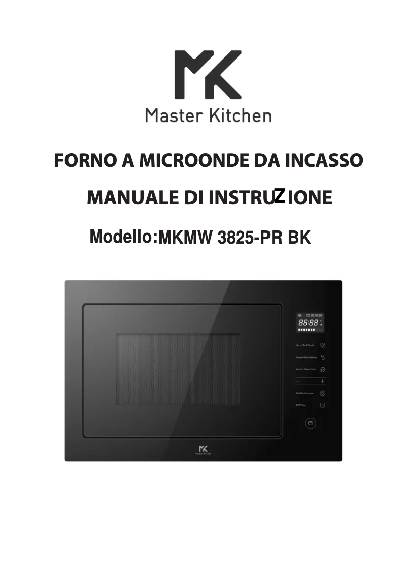 Page 1 of the manual User Manual Master Kitchen MKMW 3825-PR BK