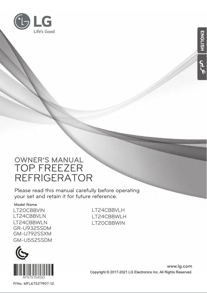 Page 1 of the manual User Manual LG LT20CBBVIN