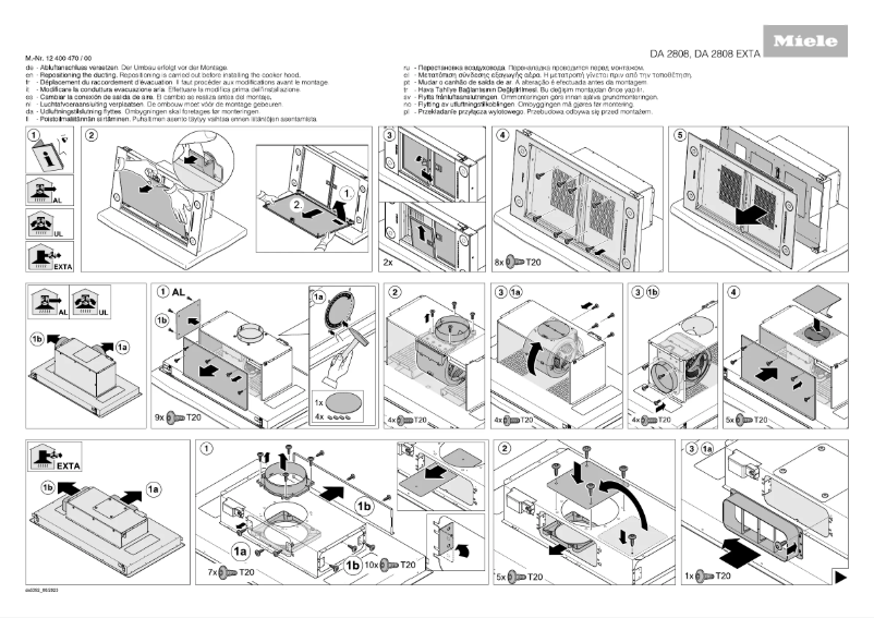 Page 1 of the manual Instructions / Assembly Miele DA 2808