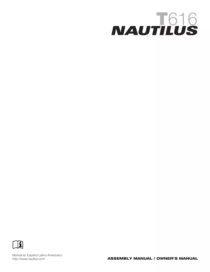 Page 1 of the manual User Manual Nautilus T616