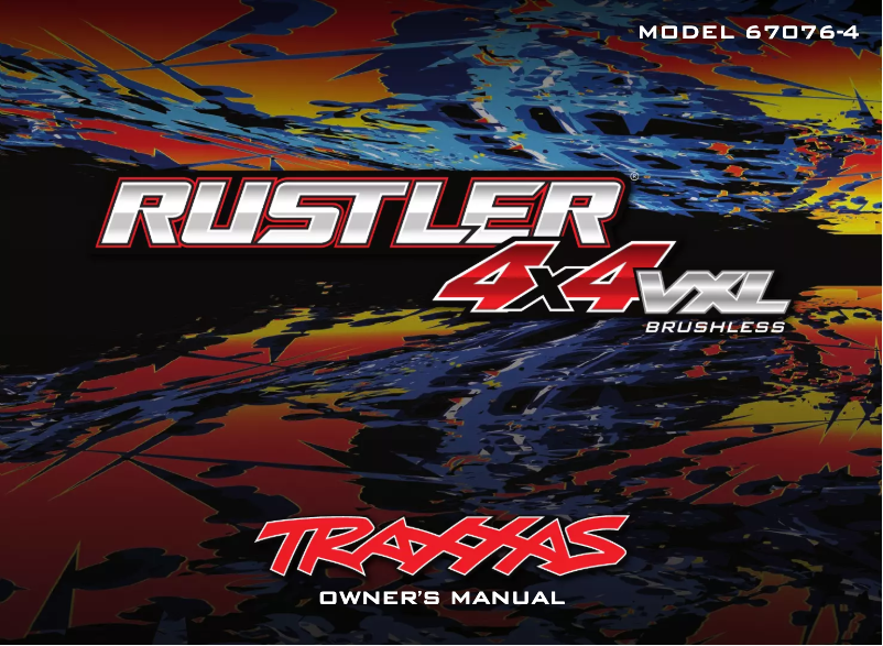 First page image of the manual for Rustler 4X4 VXL