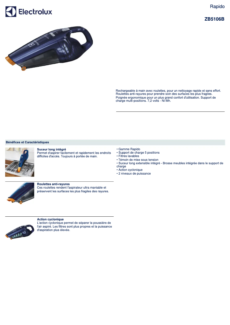 First page image of the manual for ZB5106B