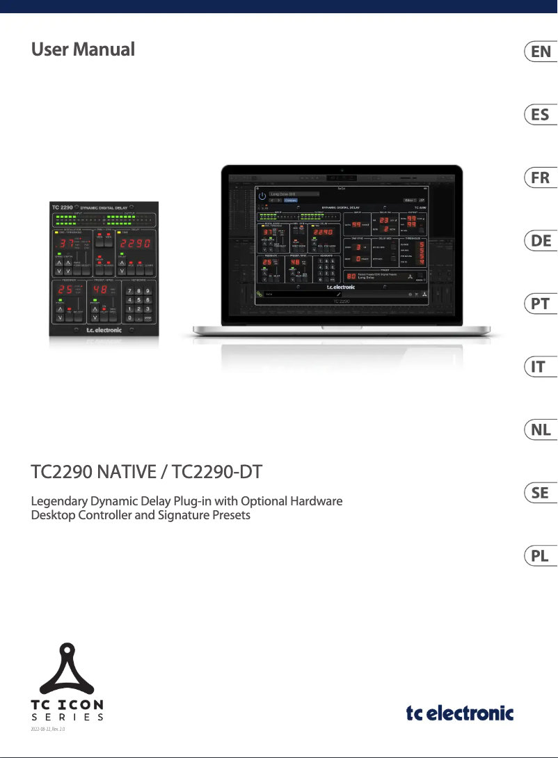 Page 1 of the manual User Manual TC Electronic TC2290 NATIVE