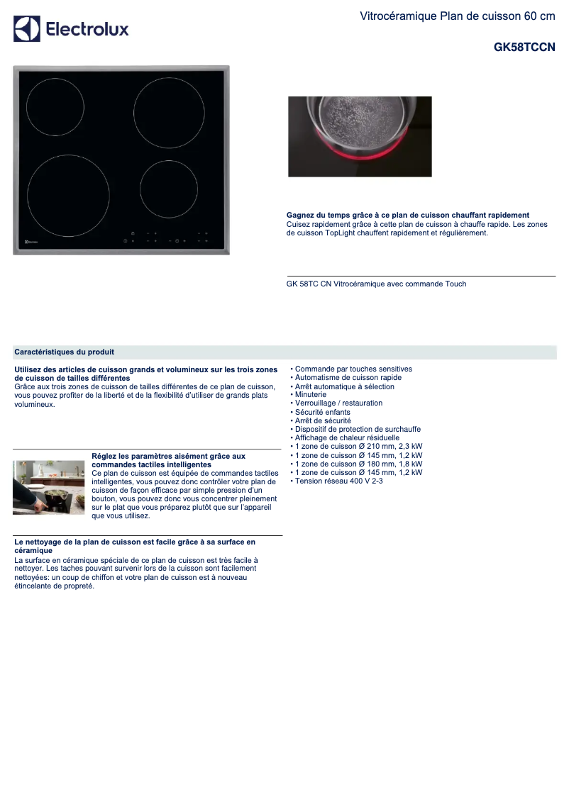First page image of the manual for GK58TCCN