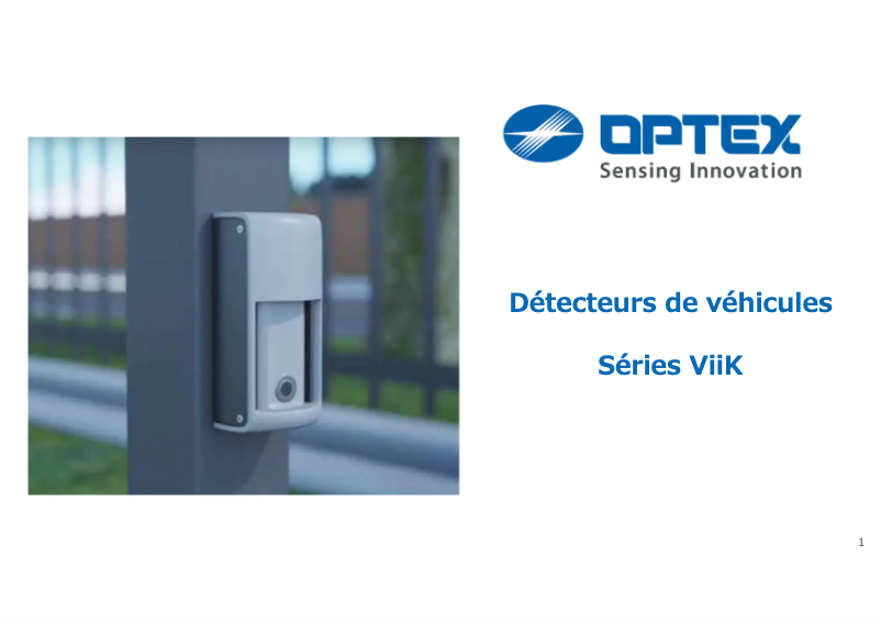 Page 1 of the manual Technical Sheet Optex OVS-01GT