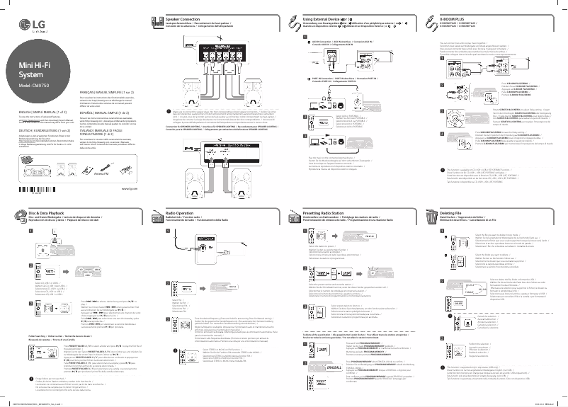 First page image of the manual for CM9750