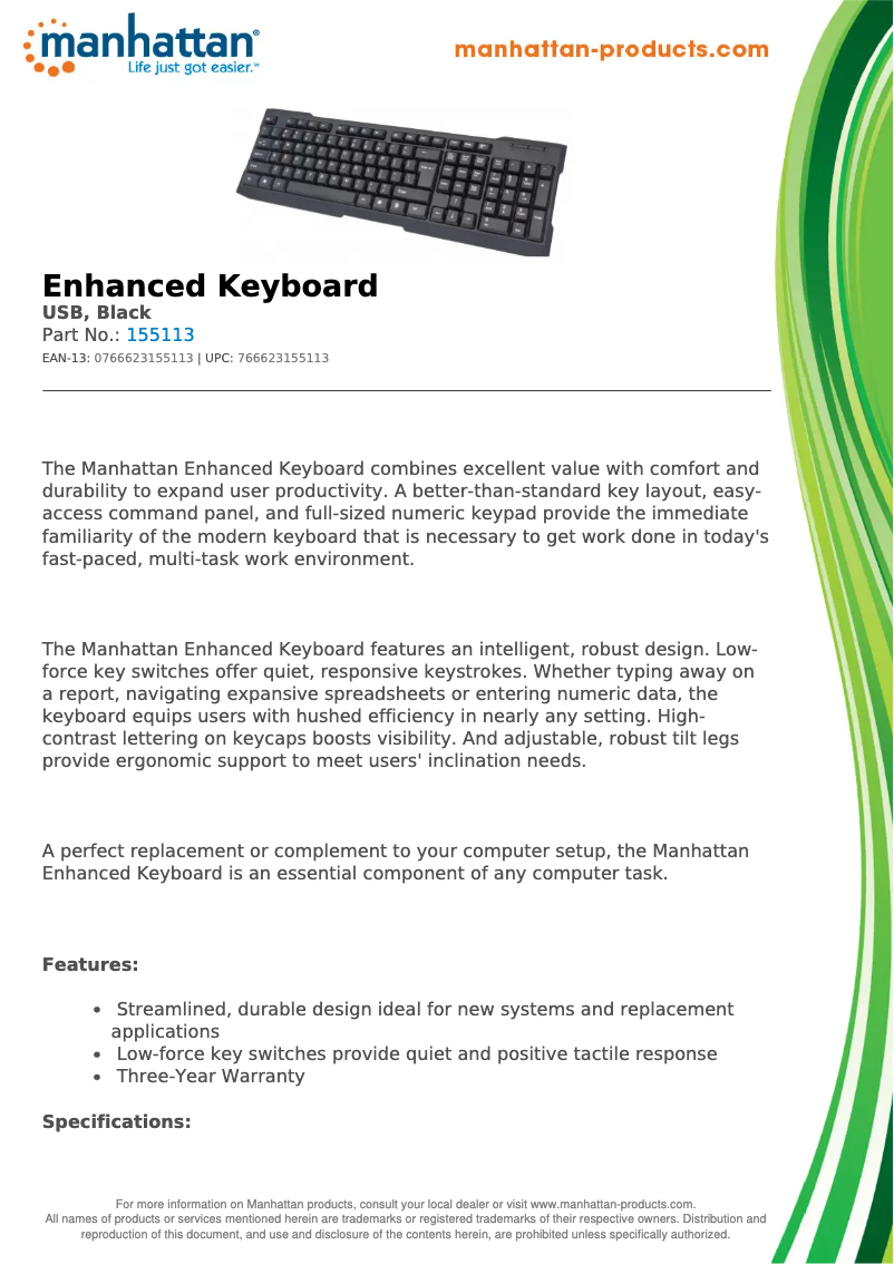 First page image of the manual for 155113