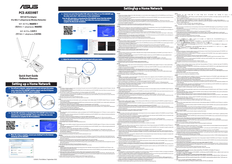 Page 1 of the manual User Manual Asus PCE-AXE59BT