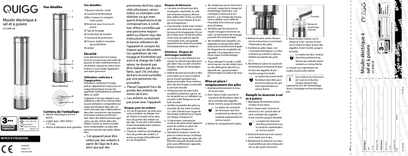Page 1 of the manual User Manual Quigg GT-SPM-08