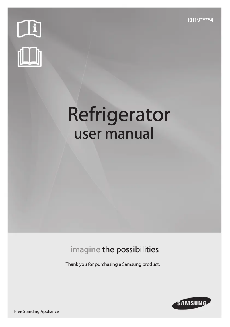 First page image of the manual for RR19J2784YT