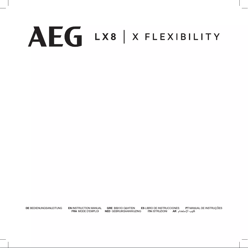Page 1 of the manual User Manual AEG LX8