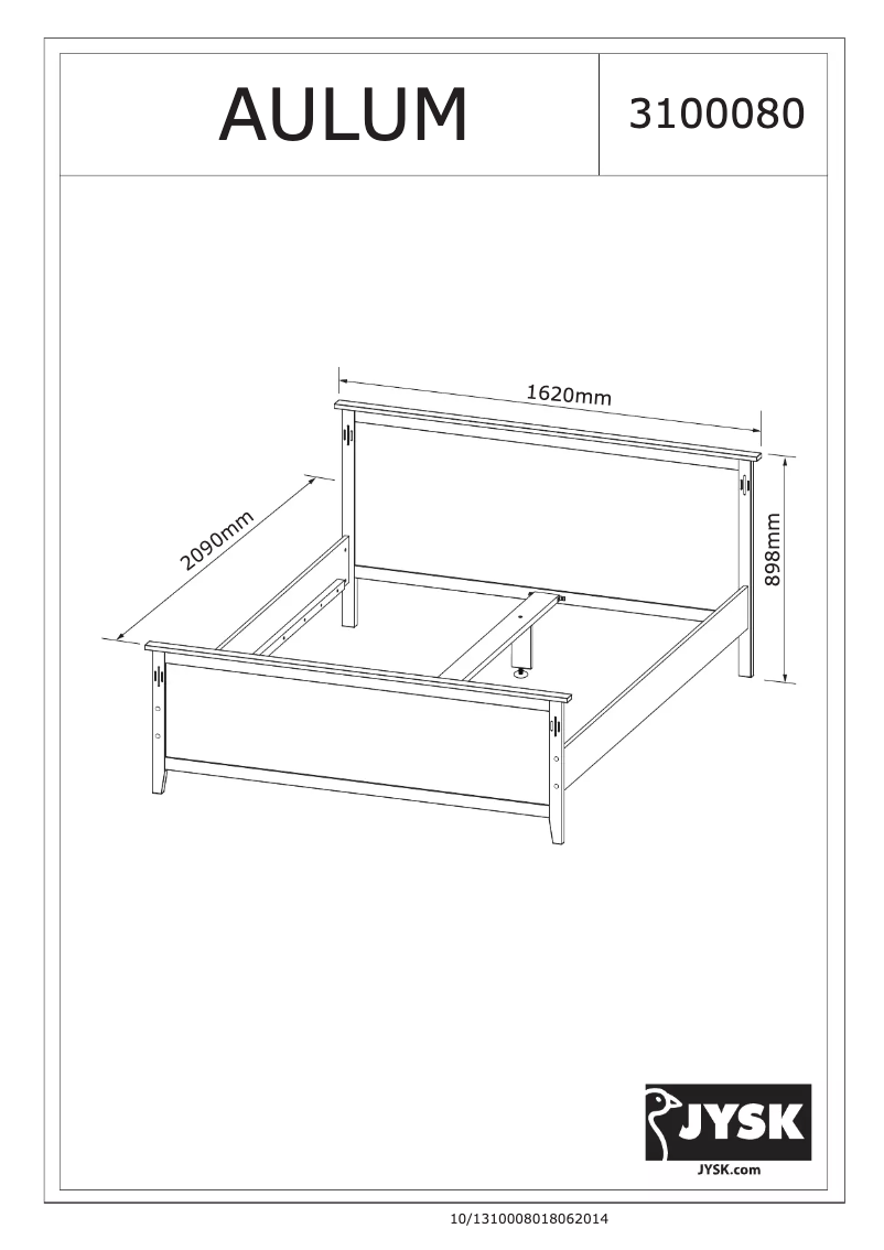 Page 1 of the manual User Manual JYSK Aulum (150x200)