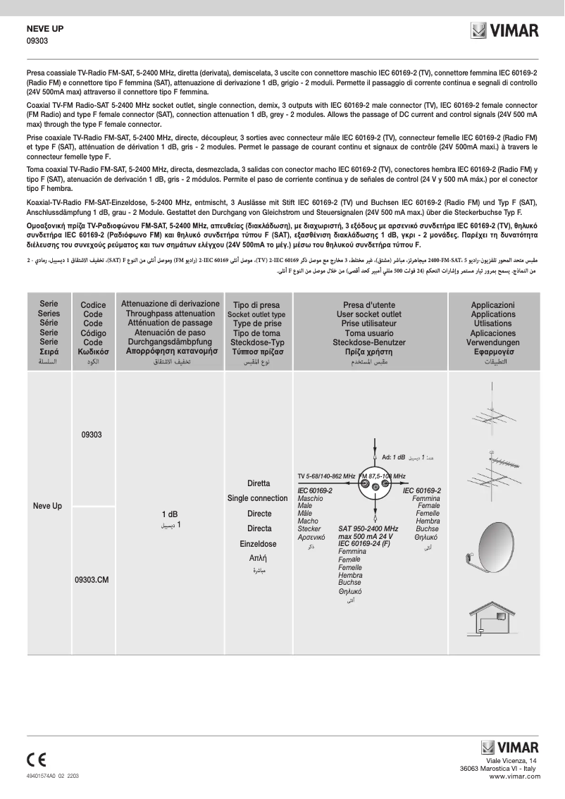 First page image of the manual for 09303.CM