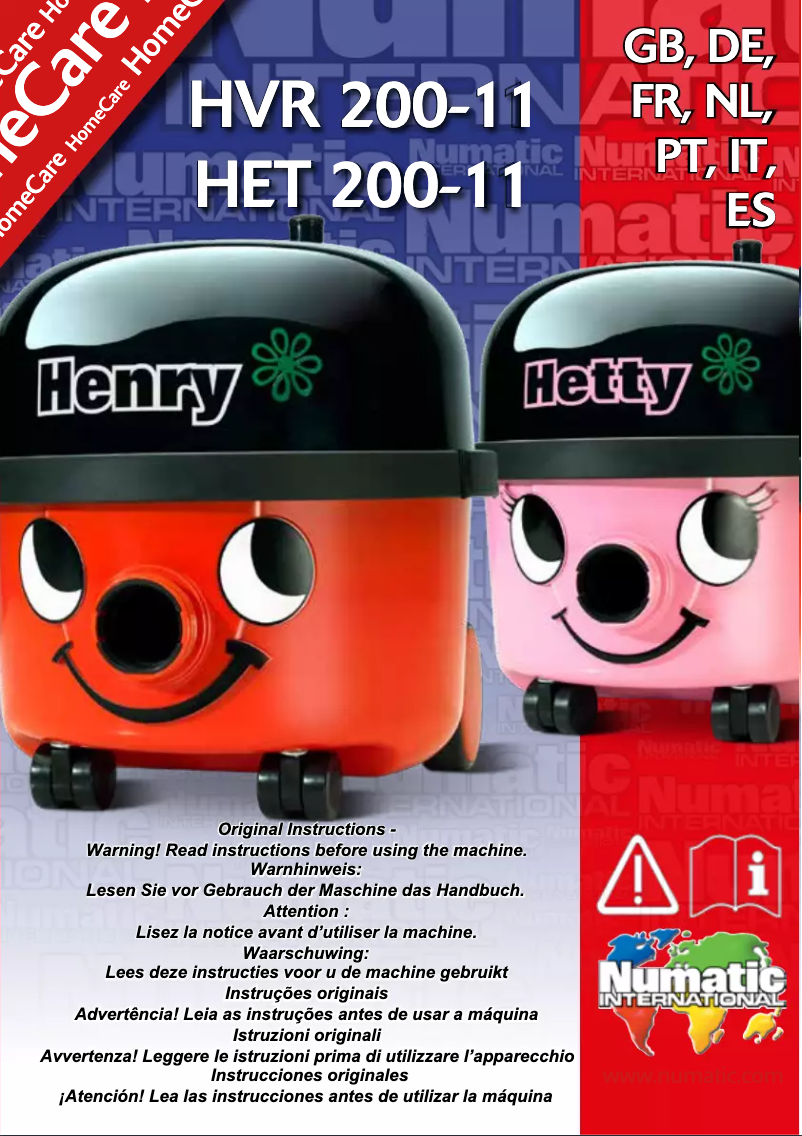 Page 1 of the manual User Manual Numatic 900004