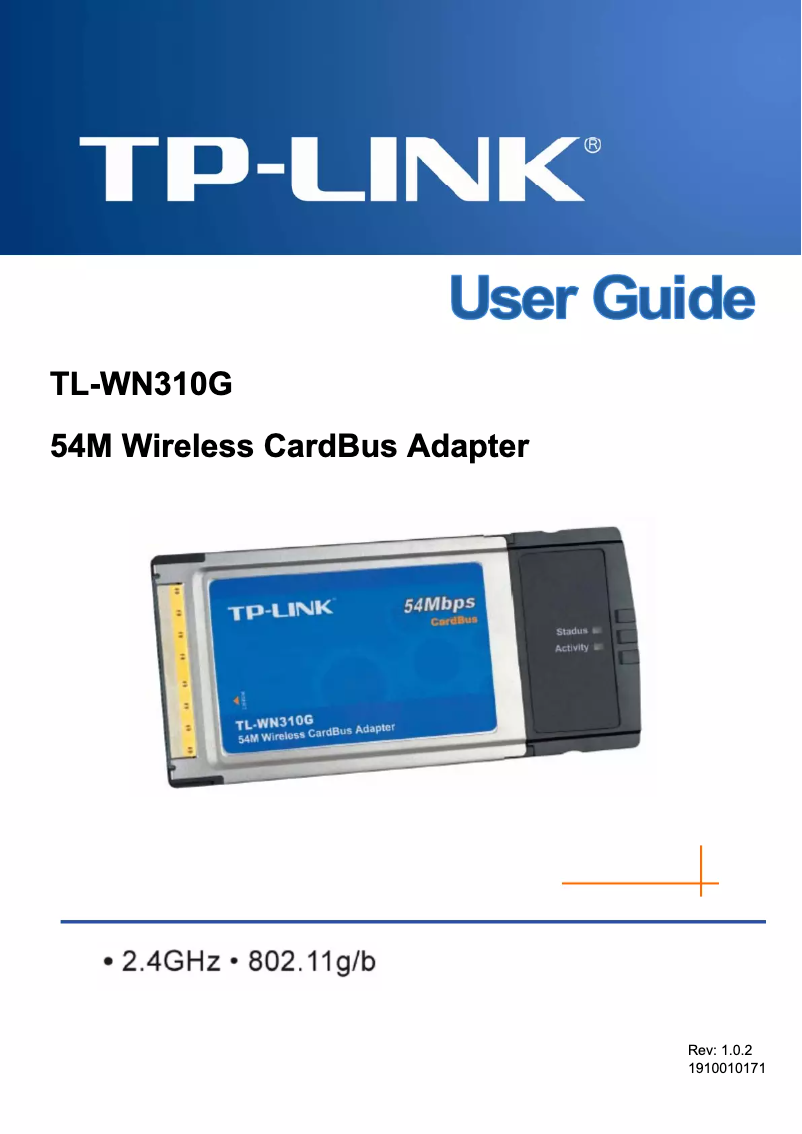 Page 1 of the manual User Manual TP-Link TL-WN310G
