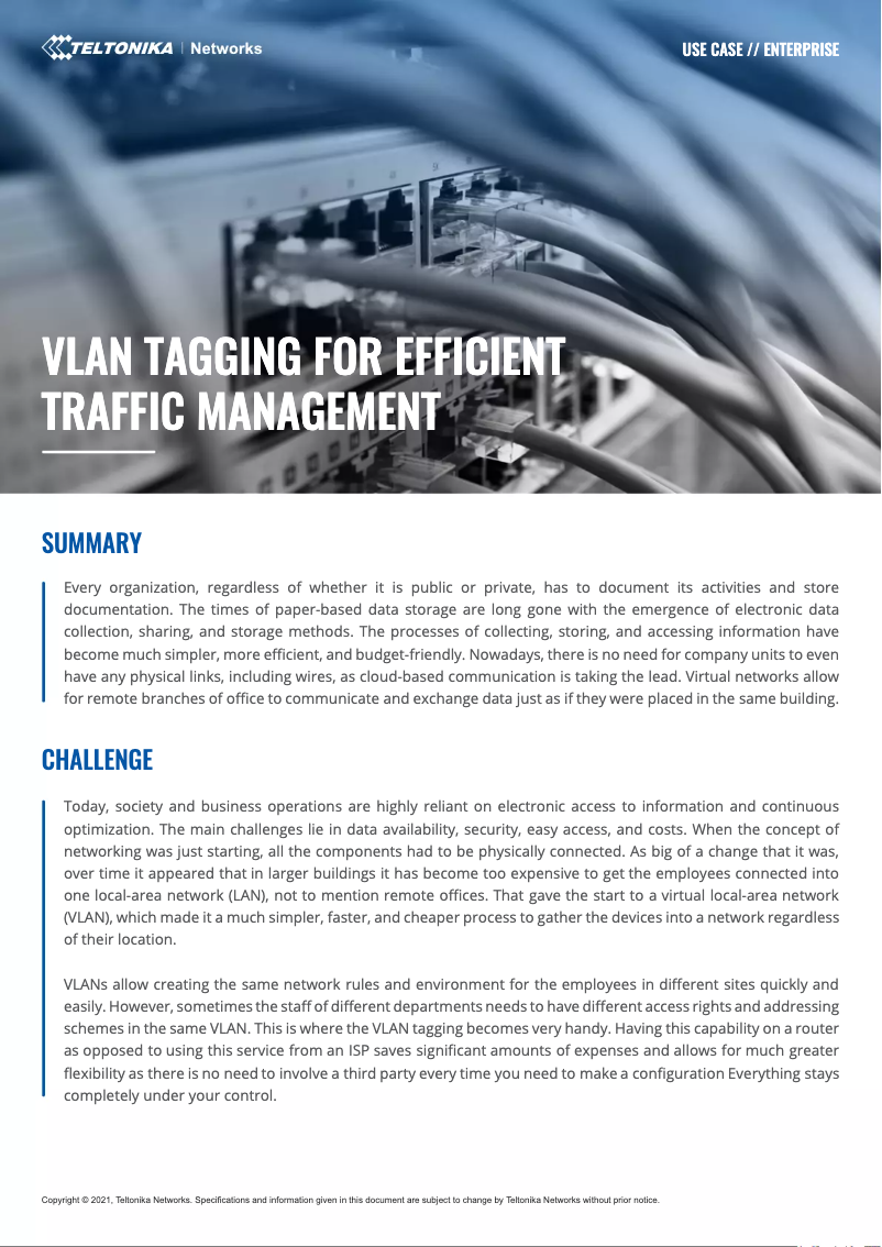 First page image of the manual for RUTX08