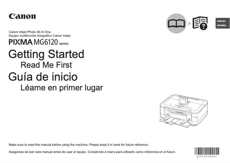First page image of the manual for Pixma MG6120