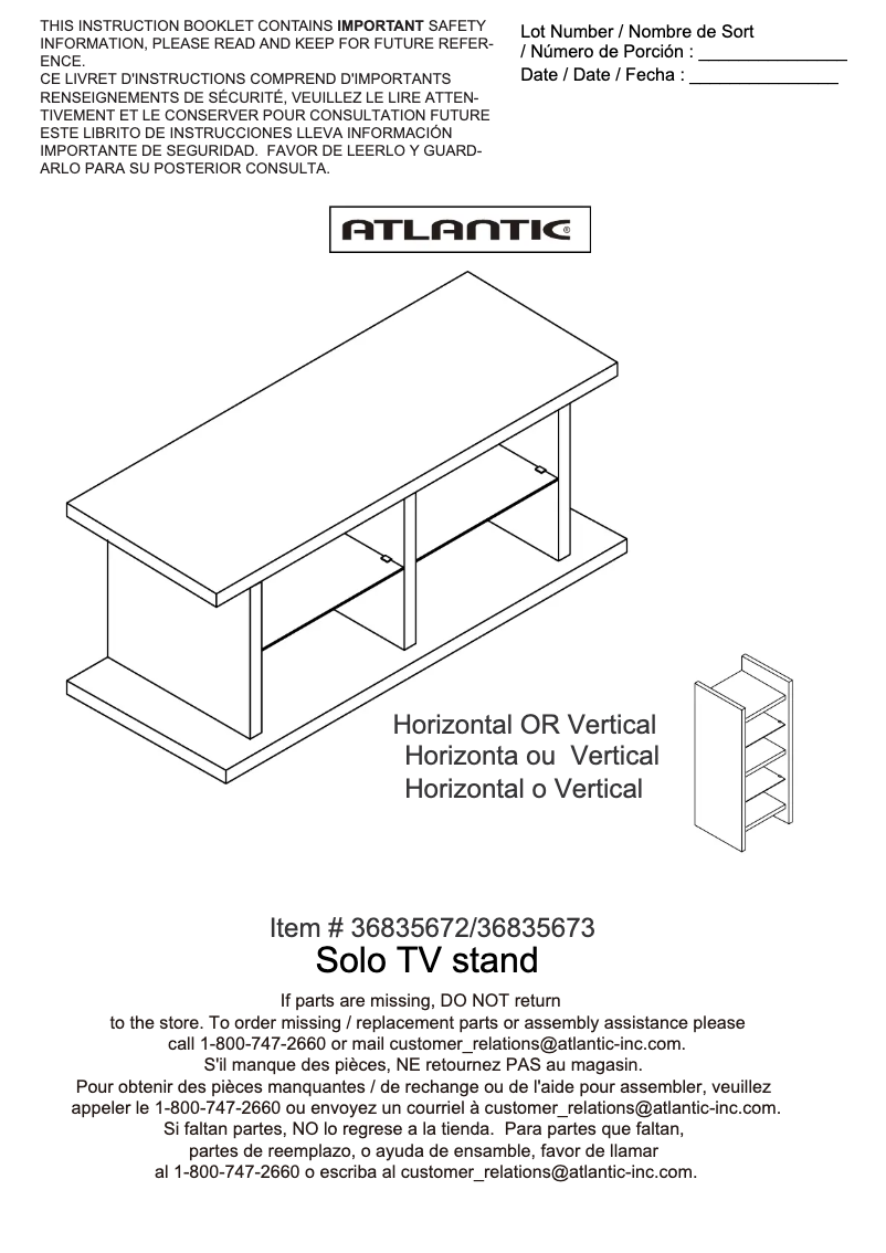 Page 1 of the manual User Manual Atlantic Solo