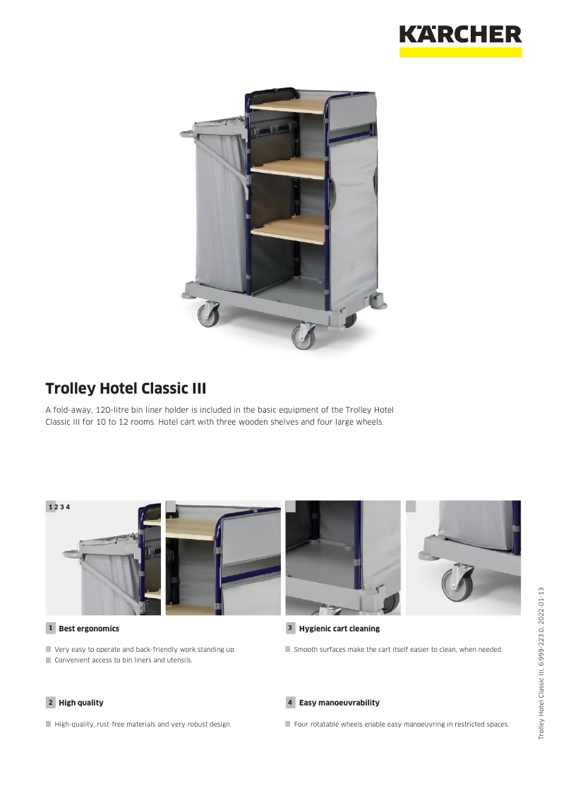 First page image of the manual for Trolley Hotel Classic III