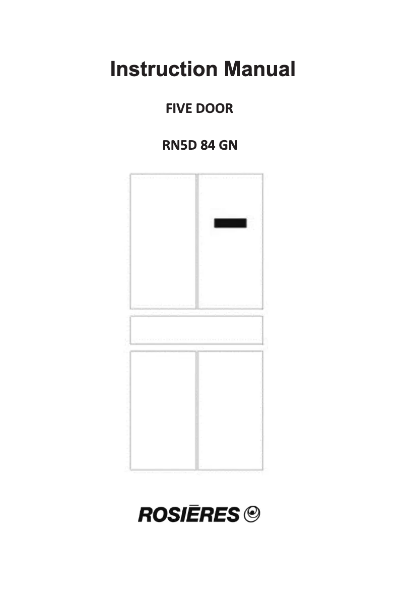First page image of the manual for RN5D 84 GN