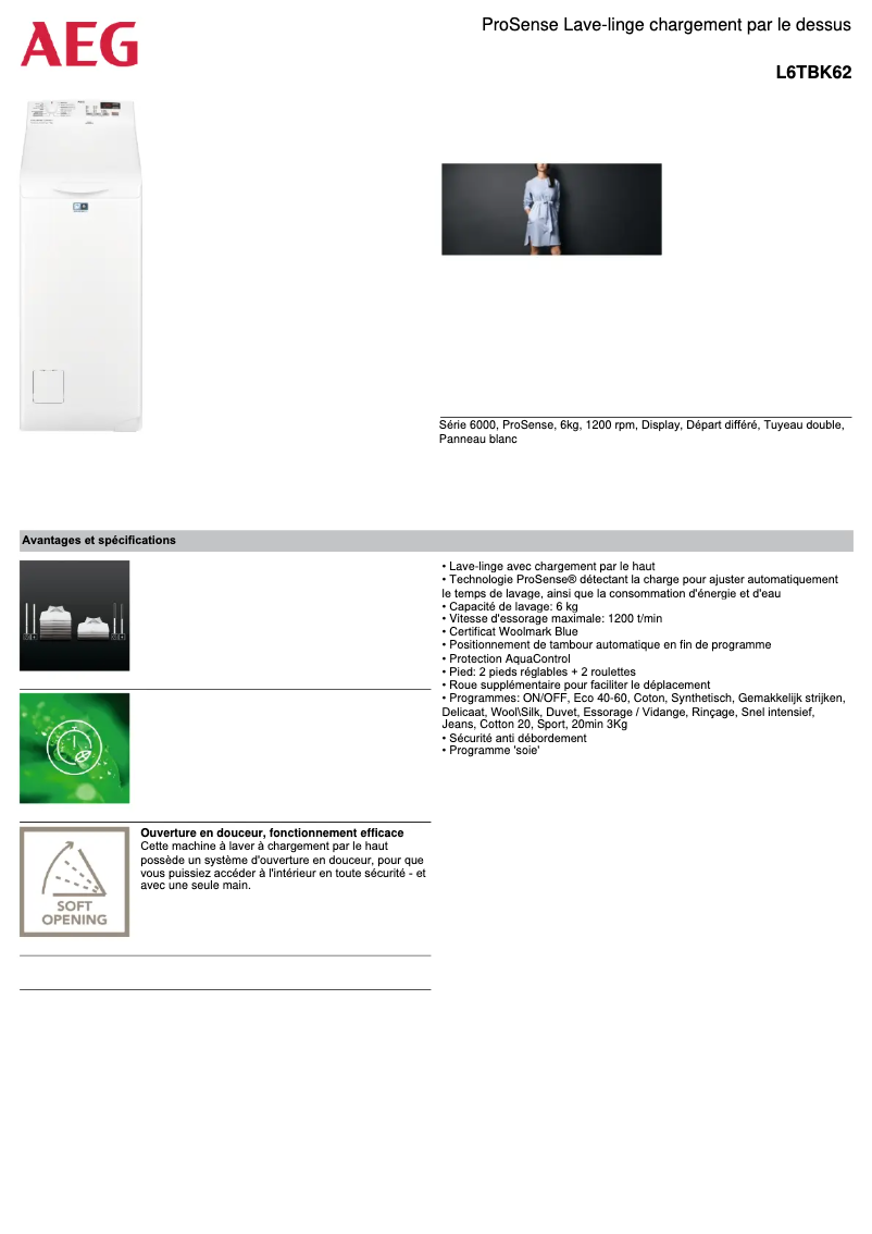 First page image of the manual for L6TBK62