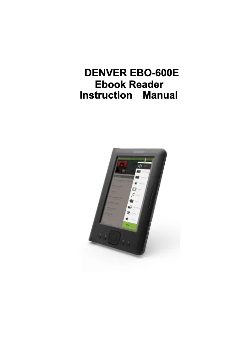 First page image of the manual for EBO-600E