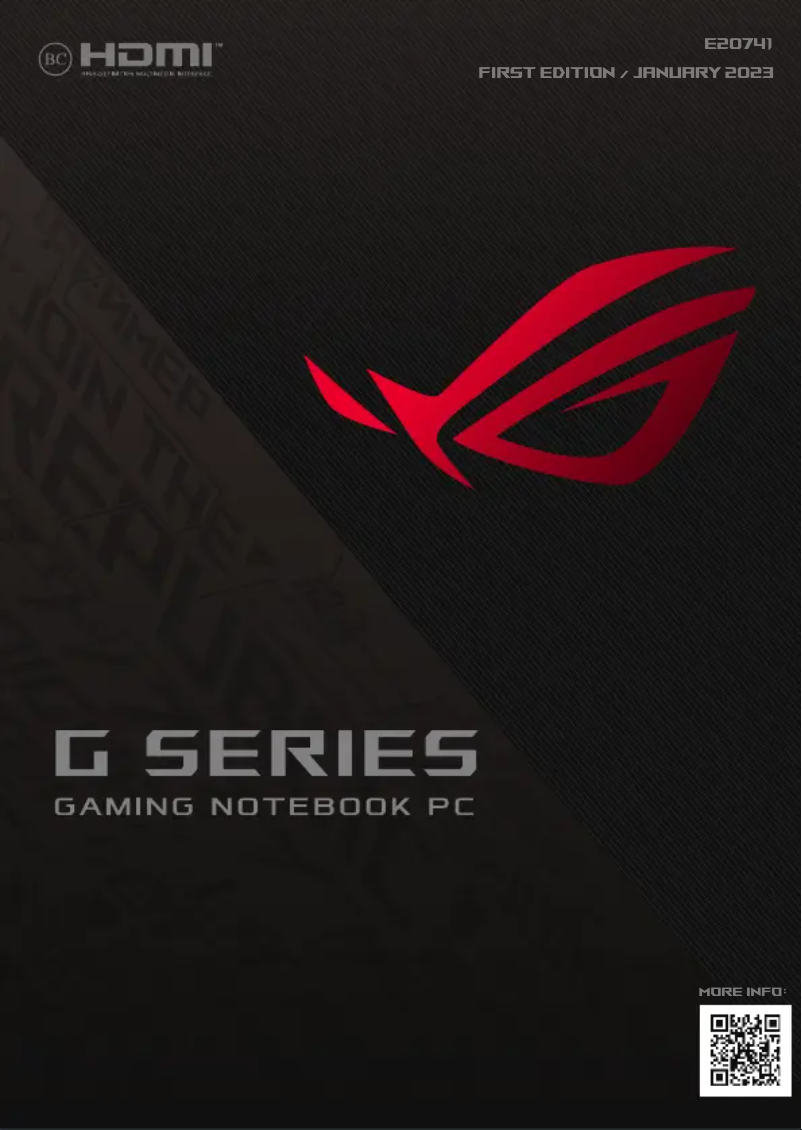 Page 1 of the manual User Manual Asus ROG Flow X13