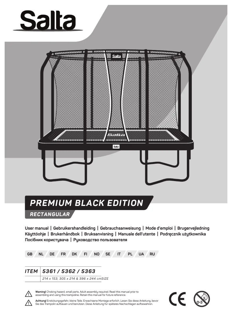 Page 1 of the manual User Manual Salta Premium Black Edition 5363